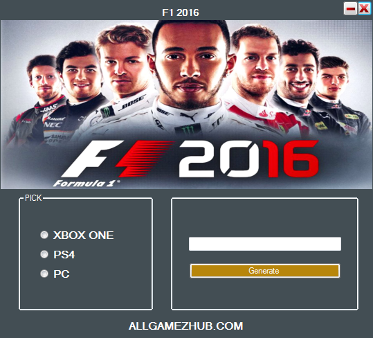 F1 2016 Redeem Code