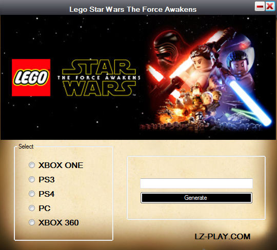 Lego Star Wars The Force Awakens Redeem Code